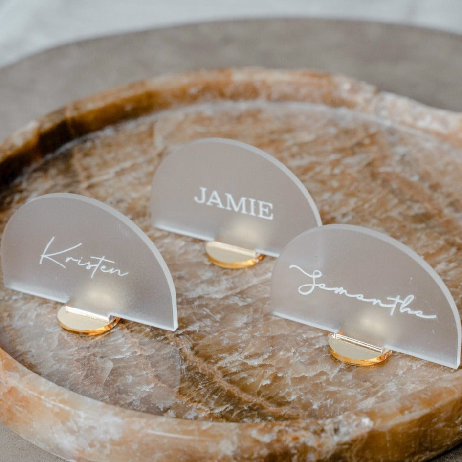 Arch place cards with stand